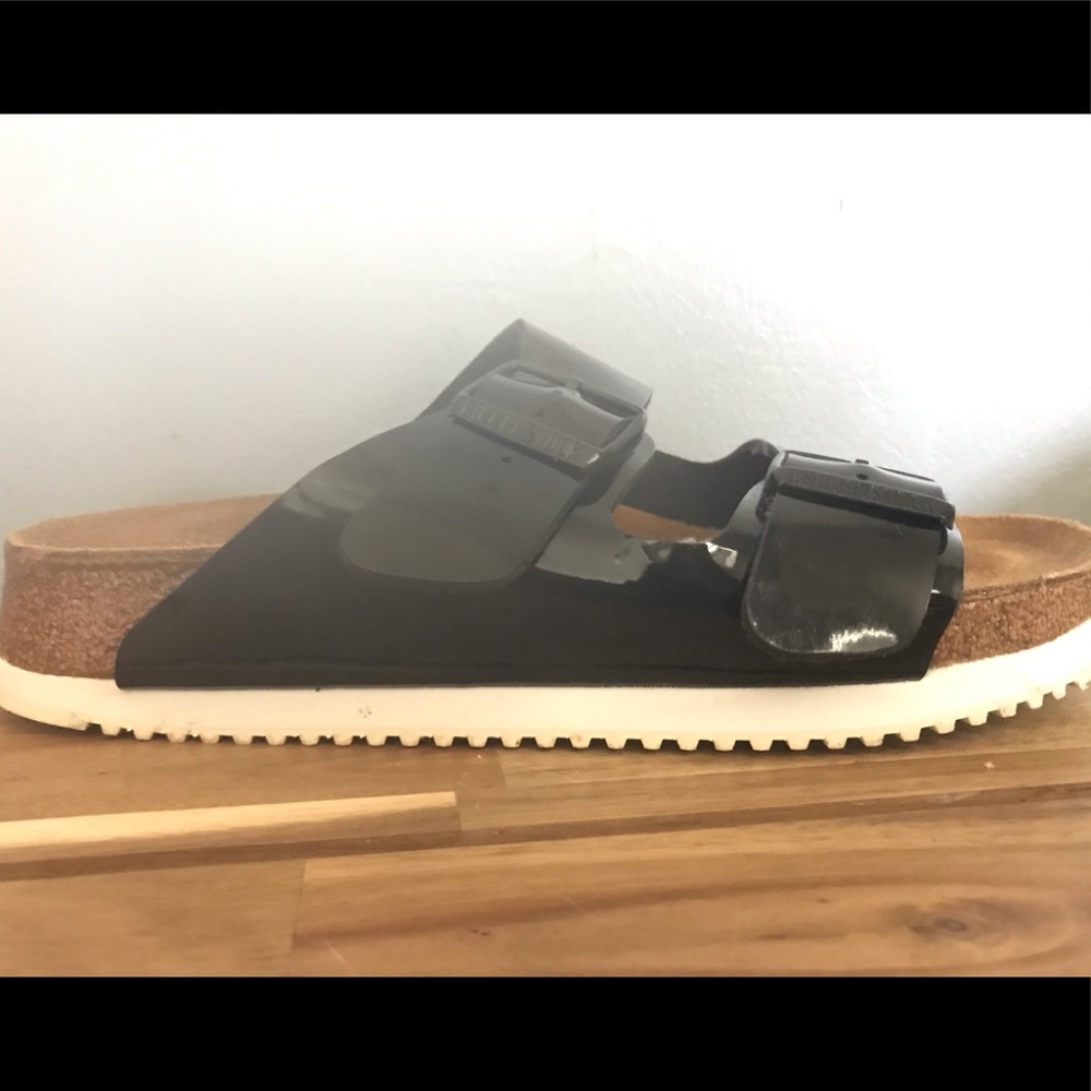Birkenstock Arizona, black patent leather, size 37